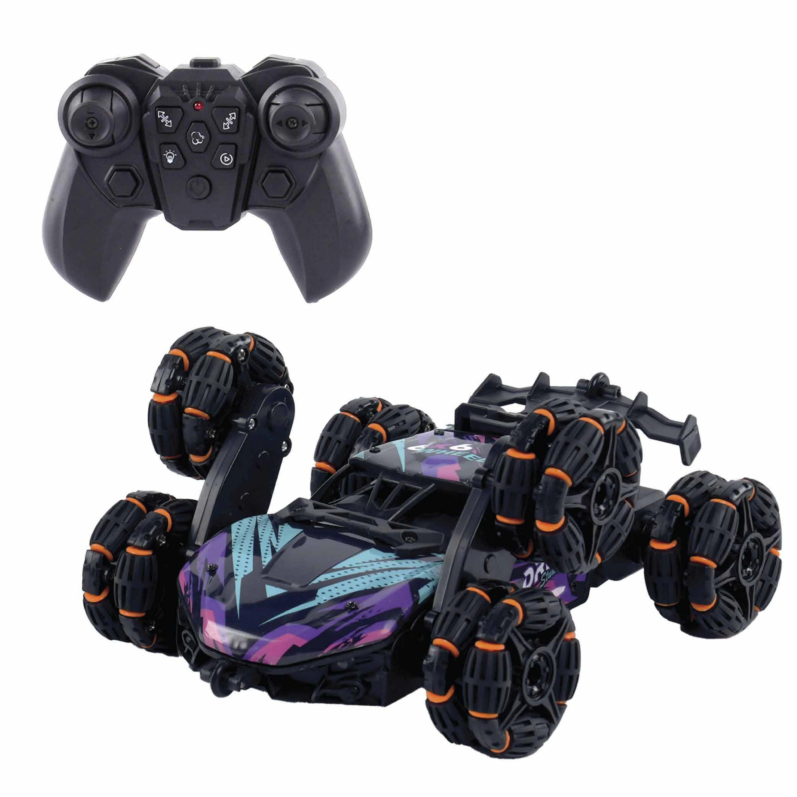 Neon Fury RC Buggy: Water Spray, Lights & 360° Stunts - Purple!